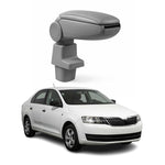 Mittelarmlehne Armlehne für Skoda Rapid Limo 2012-2019 PU-Leder ABS Grau