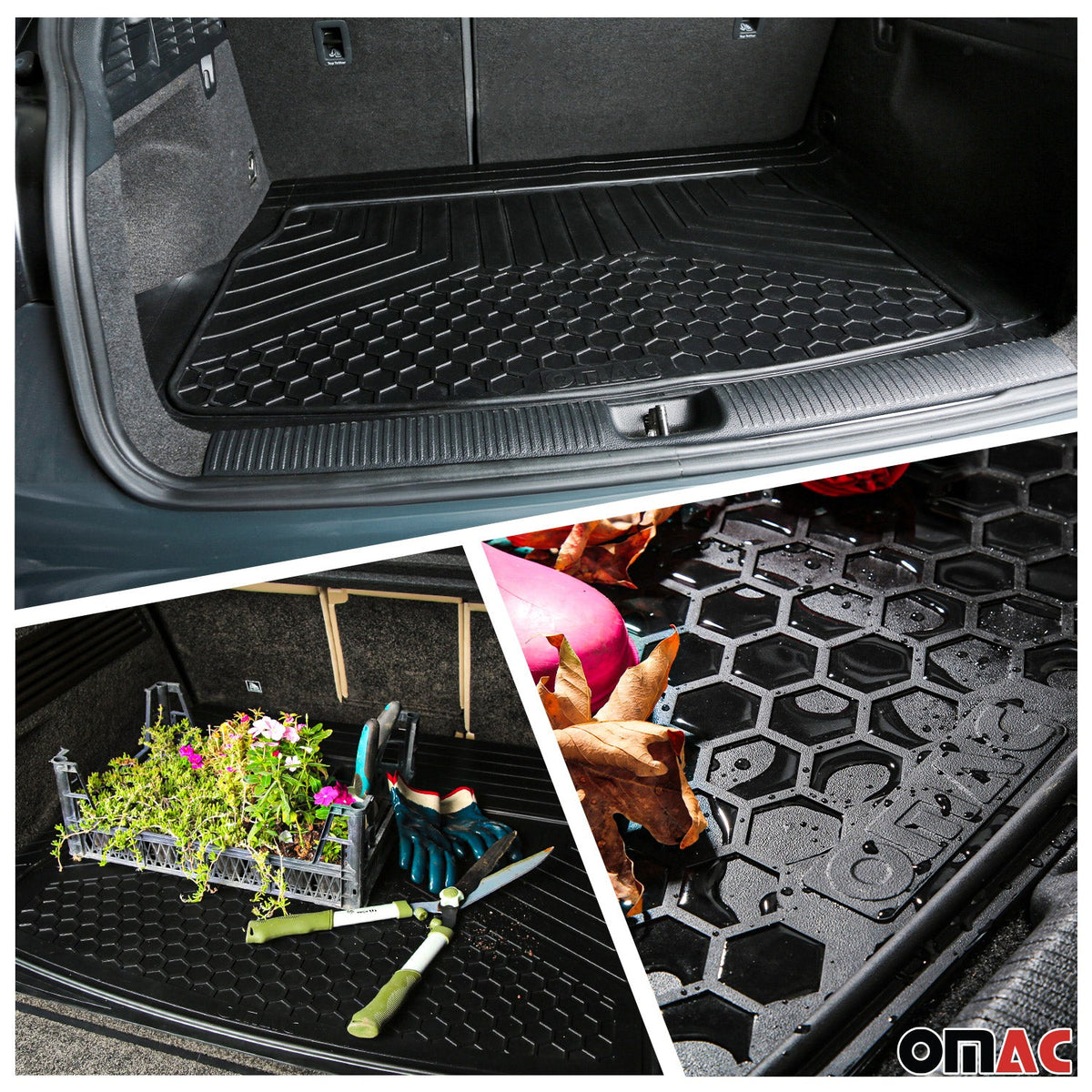 Gummimatten & Kofferraumwanne Set für Opel Insignia Antirutsch Universal Schwarz