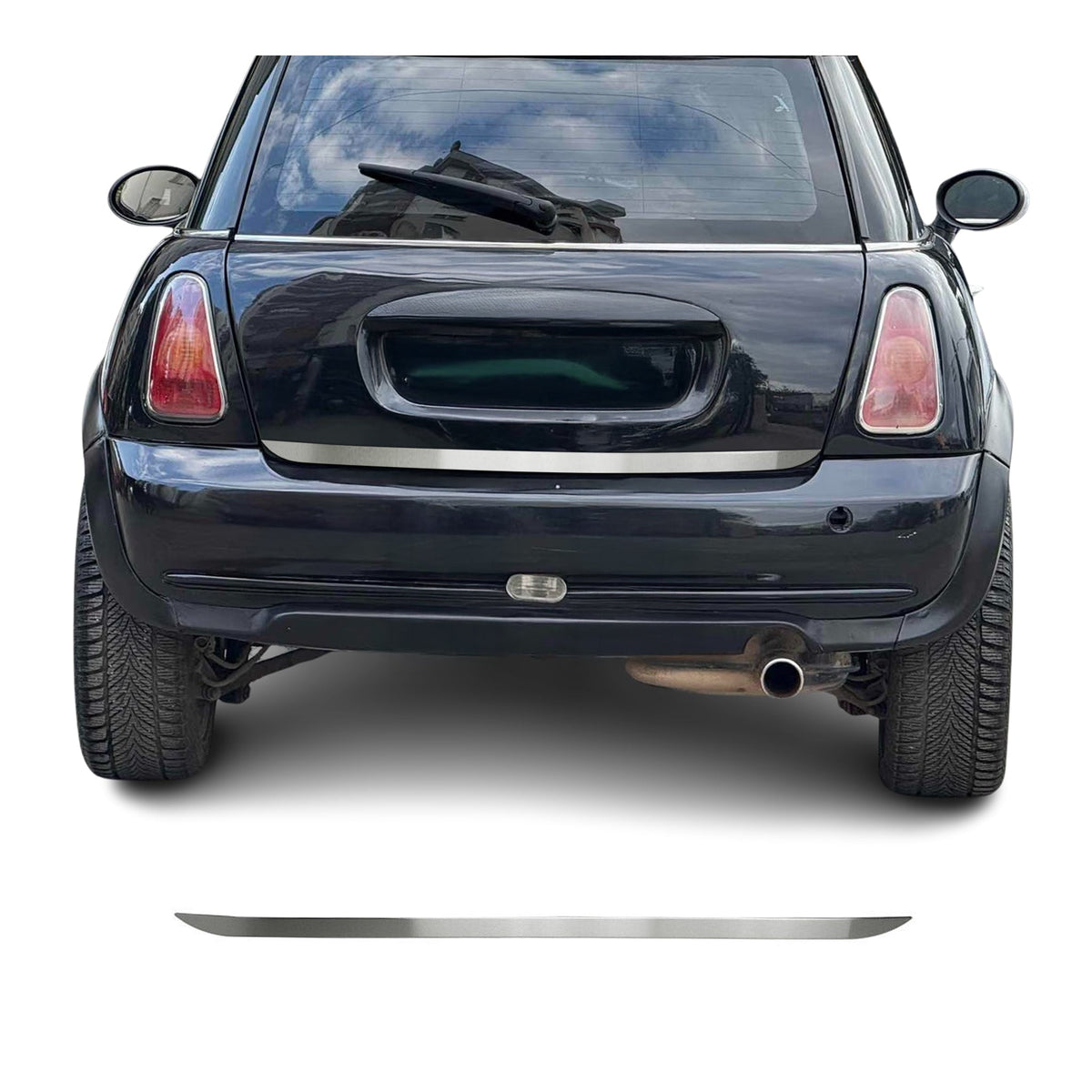 Kofferraumleiste Heckklappe Leiste für Mini Cooper R58 2011-2015 Chrom Gebürstet