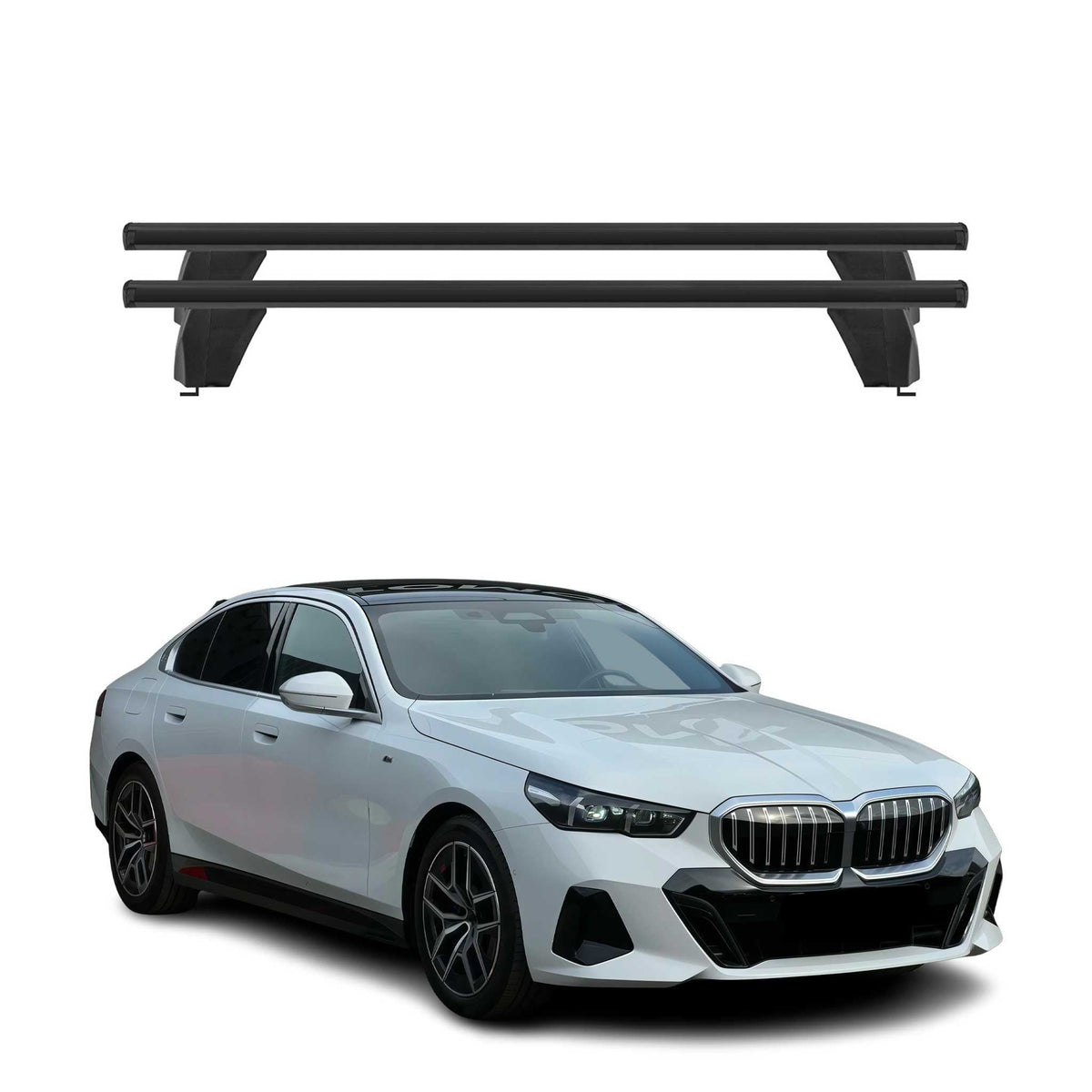 Menabo Dachträger Grundträger für BMW 5 G60 2024-2026 Alu Schwarz 2tlg