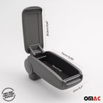 Mittelarmlehne Armlehne Mittelkonsole für Ford Focus 2015-2018 PU-Leder ABS Grau