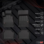 OMAC Gummi Fußmatten für BMW 3er F31 Touring 2011-2019 Premium Gummi Schwarz 4x