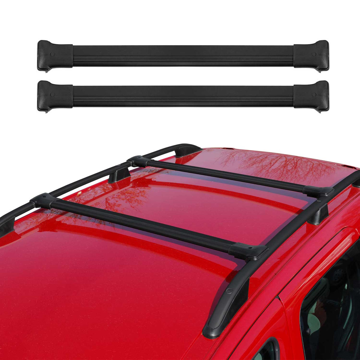 Dachträger für VW T5 T6 6.1 Transporter Multivan Caravelle 2003-2024 Schwarz Alu