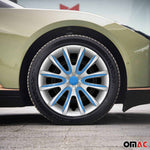 4x Radkappen Radzierblenden Radblenden für 16" Zoll Stahlfelgen Grau Blau