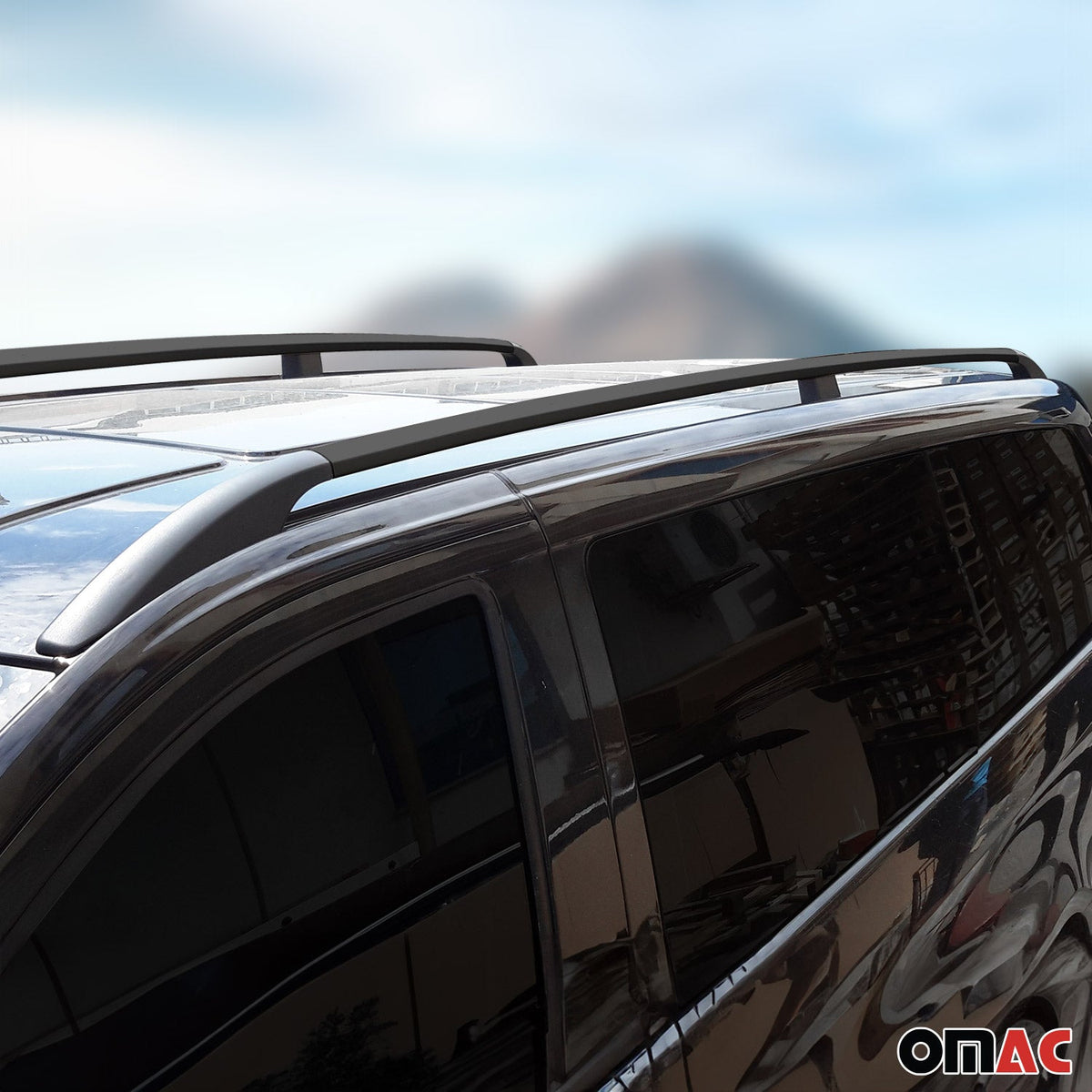 Dachreling Relingträger für VW Amarok 2023-2026 Double Cab Alu Schwarz 2 tlg