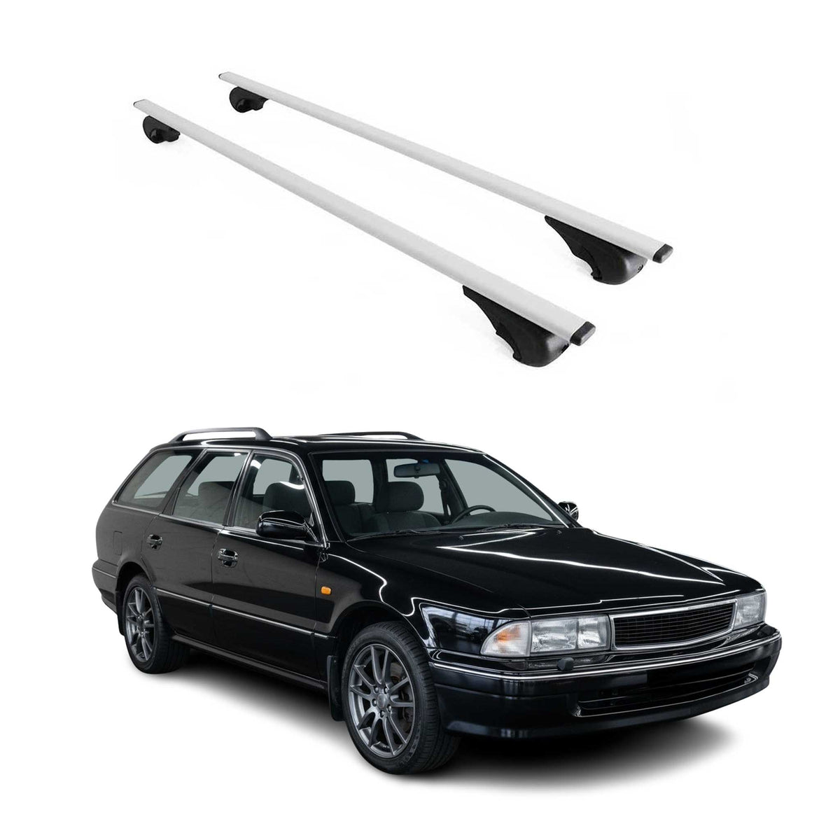 Dachträger Gepäckträger für Mitsubishi Sigma Kombi 1993-1996 Stahl Grau