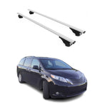 Dachträger Grundträger für Toyota Sienna 2011-2020 75kg Stahl Silber 2 tlg