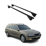 Dachträger Gepäckträger für Opel Vectra B Caravan 1996-2002 Stahl Schwarz 2x