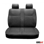 Sitzbezüge Schonbezüge für Ford Transit 2000-2009 Kunstleder Schwarz 2+1
