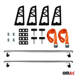 2x Dachträger + Leiterhalter Set für VW T7 Multivan 2021-2026 Silber