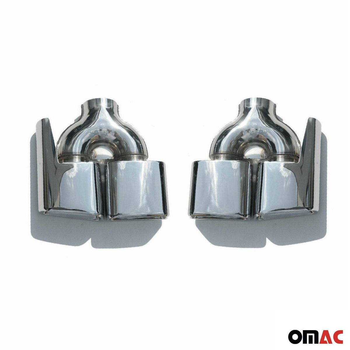 Auspuffblende Endrohr für Mercedes GL GLS 2006-2026 Doppel Edelstahl Chrom 2tlg