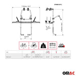 Menabo Fahrradträger 2 Fahrräder für BMW 3er E90 1999-2005 Alu Silber Schwarz