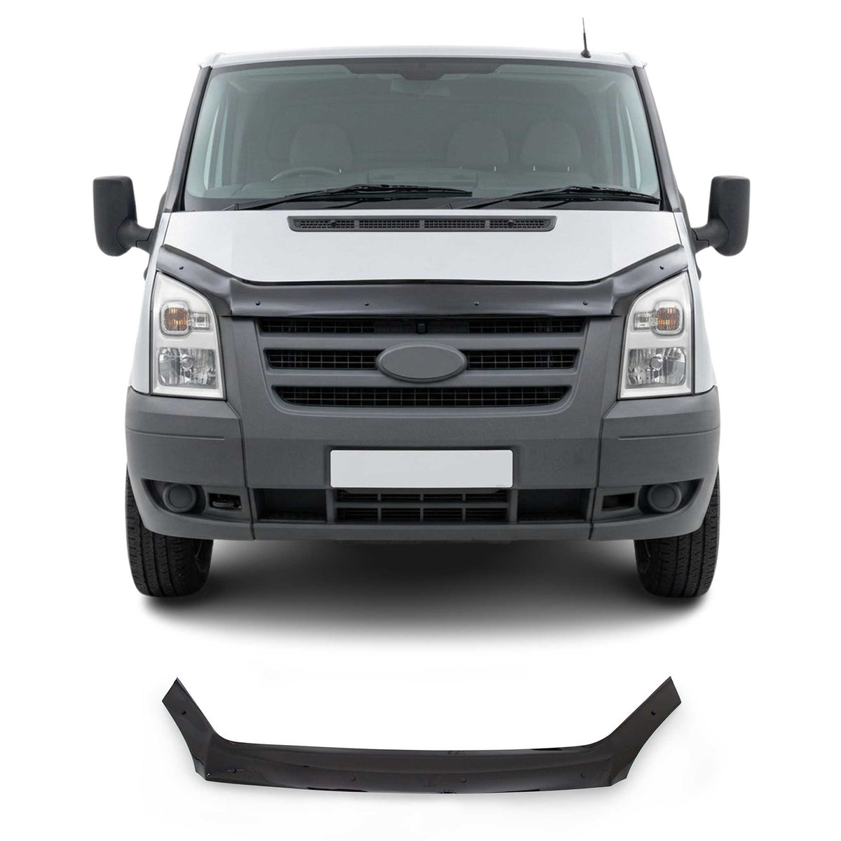 Für Ford Transit 2006-2014 Motorhaube Deflektor Insekten Schwarz