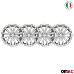 4x Radblenden Radkappen Radzierblenden für 14" Zoll Stahlfelgen Grau weiß
