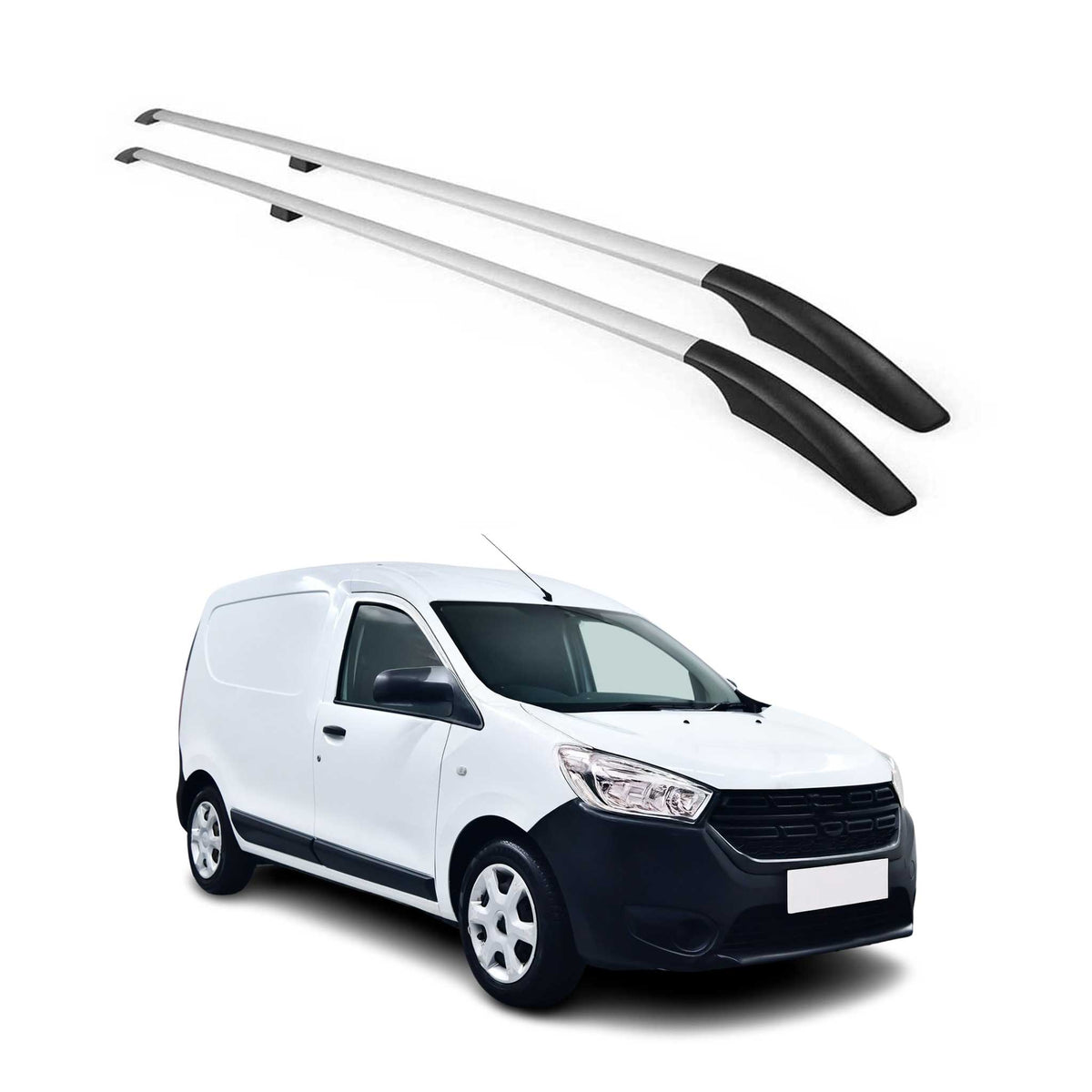 Dachreling Dachgepäckträger Relingträger für Dacia Dokker 2012-2021 Alu Silber