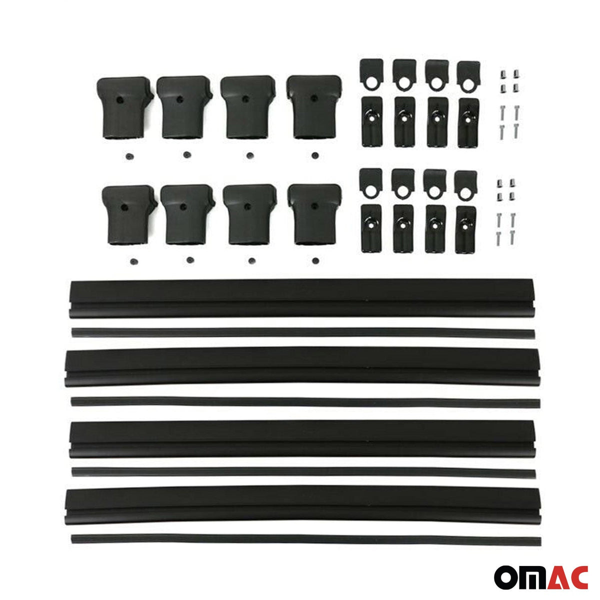 Dachträger für VW T5 T6 Transporter Multivan Caravelle 2003-24 Alu Schwarz 4tlg