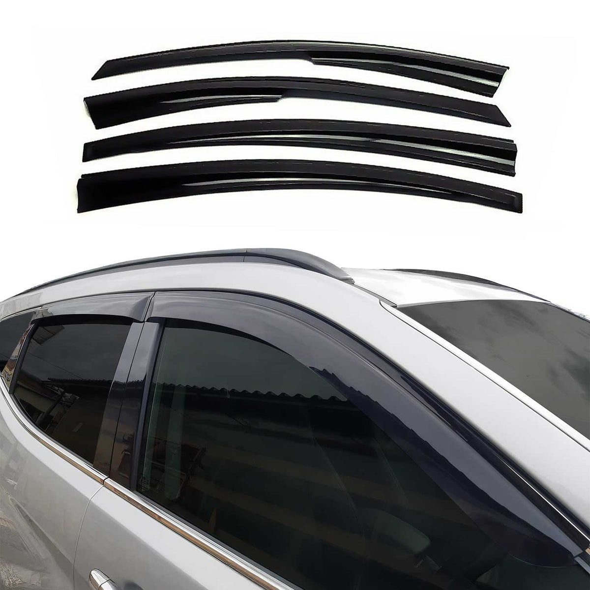 Windabweiser Regenabweiser für Opel Mokka 2012-2020 Acryl Dunkel 4x