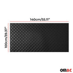 Polsterstoff Auto Polster 140cm x 100cm Gesteppt Kunstleder Himmelstoff Schwarz