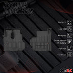 OMAC Gummi Fußmatten für Mercedes Actros MP3 2008-2011 Premium Gummi Schwarz 2x