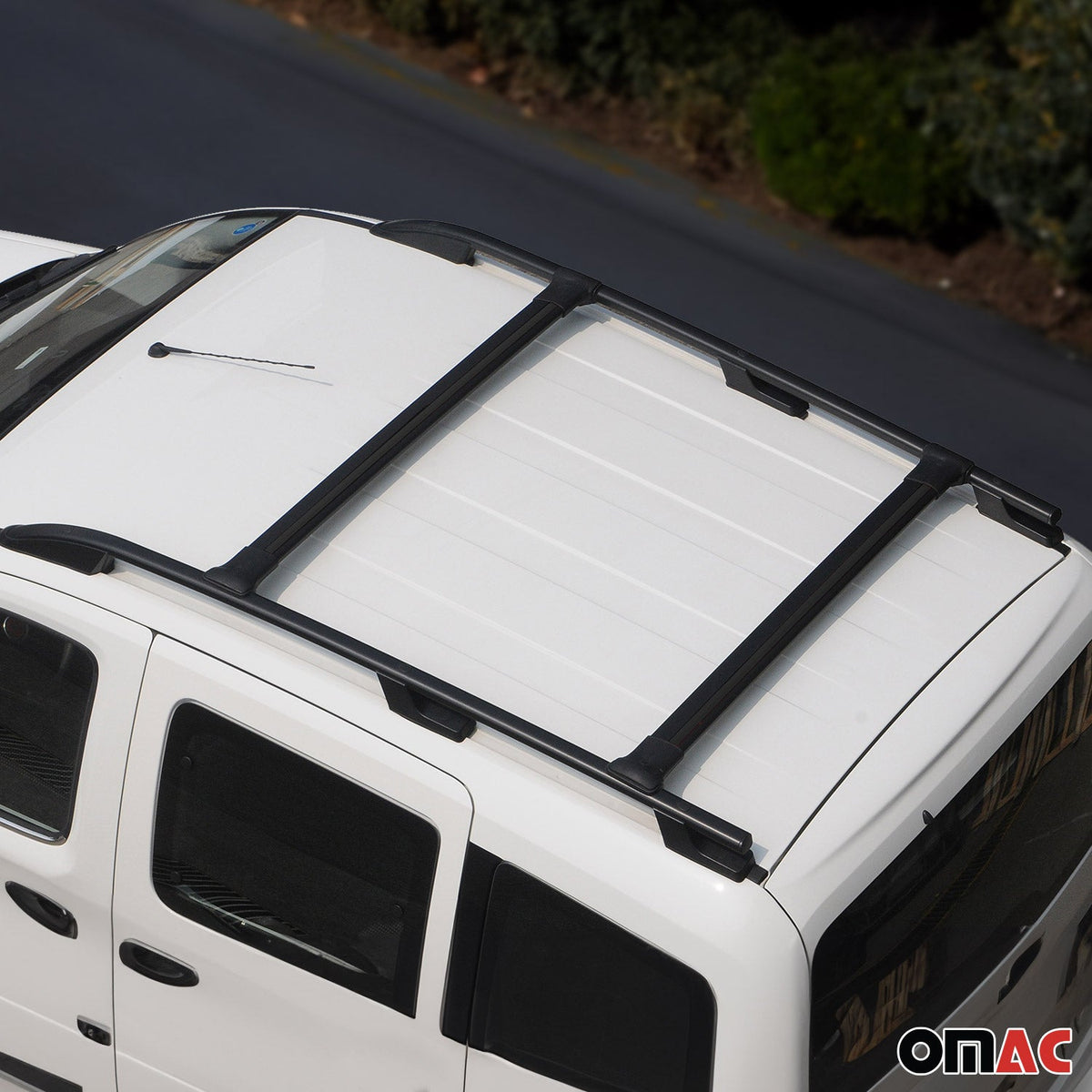 Dachreling + Dachträger SET für Mitsubishi L200 2014-2026 Aluminium Schwarz 4tlg