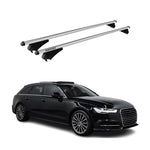 Menabo Dachträger Grundtäger für Audi A6 Avant 2015-2018 75kg Alu Silber 2 tlg