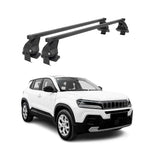 Menabo Dachträger Grundtäger für Jeep Avenger 2023-2026 50kg Stahl Schwarz 2 tlg