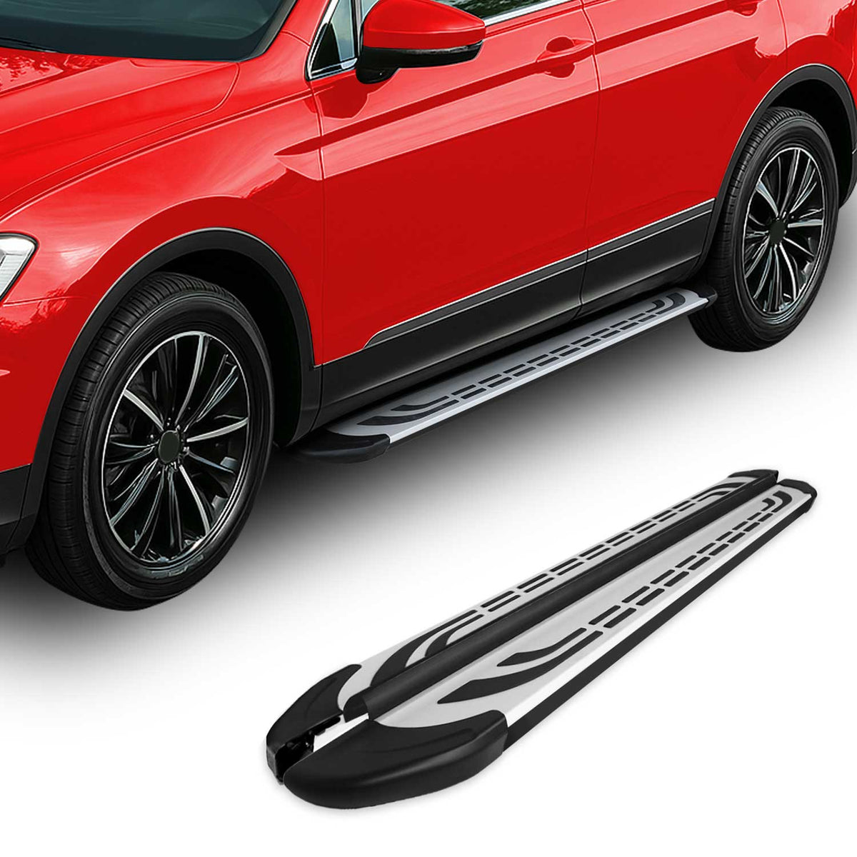 Trittbretter Seitenschweller für Land Rover Discovery Sport 2015-26 Alu Schwarz