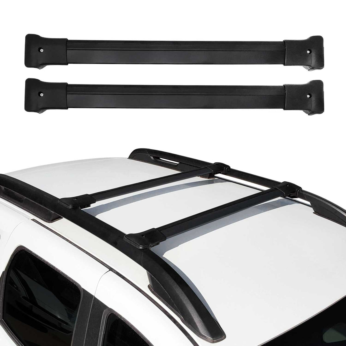 Dachträger Gepäckträger für Dacia Duster I 2010-2013 Vor-Facelift Alu Schwarz