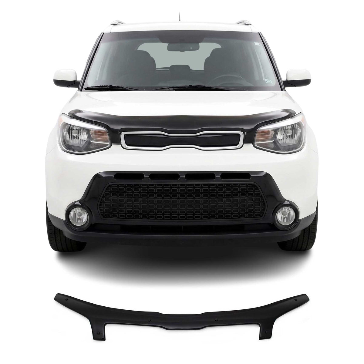 Motorhaube Deflektor Insekten Steinschlagschutz für Kia Soul 2014-2019 Dunkel