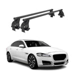 Menabo Dachträger Grundtäger für Jaguar XF X260 2015-2020 50kg Stahl Schwarz 2x