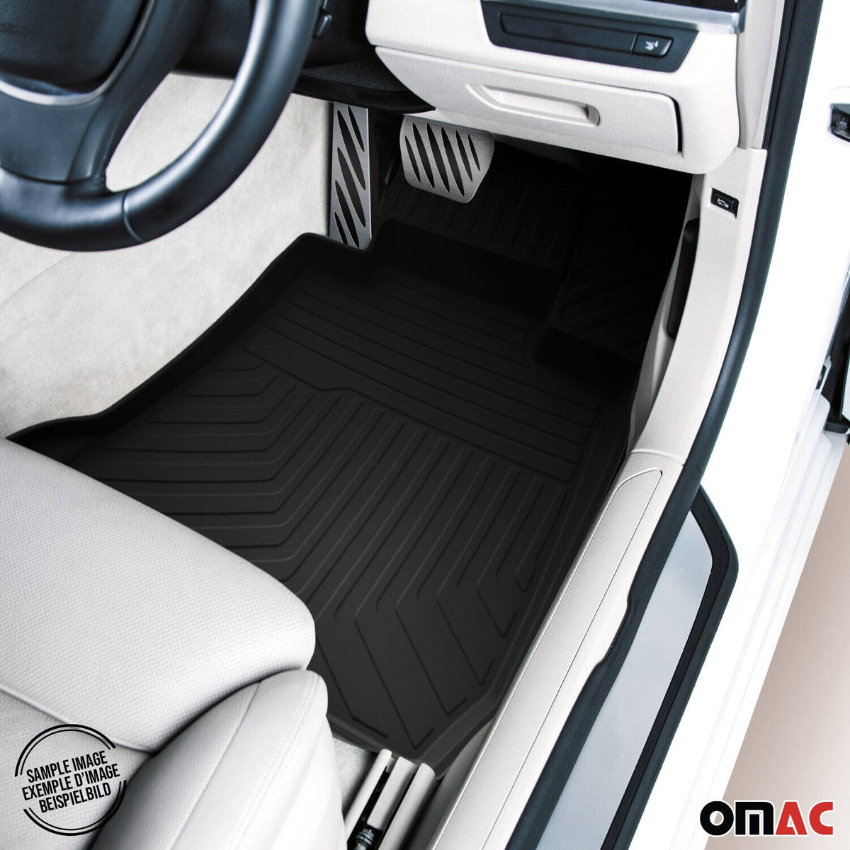 Fußmatten 3D Automatten Gummimatten für Ford Focus mk4 2019-2025 Schwarz 4tlg