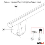 Menabo Dachträger Grundtäger für SsangYong XLV 2016-2019 50kg Alu Silber 2 tlg