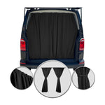 Maß Gardinen Sonnenschutz für Dacia Dokker 2012-2021 Heckklappe Vorhänge Schwarz