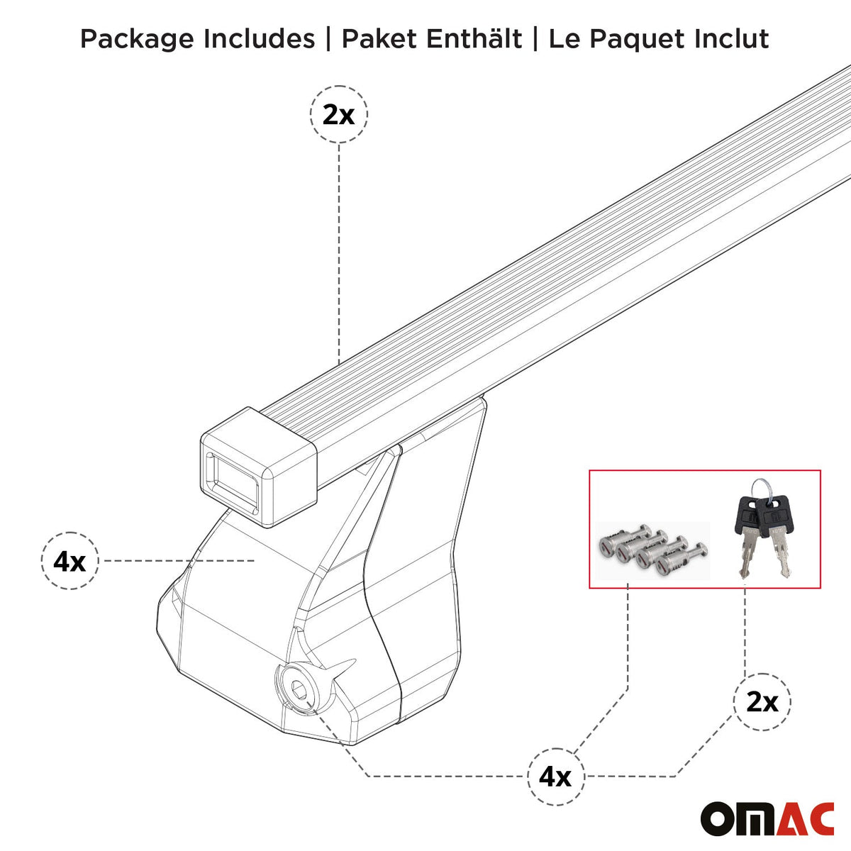Menabo Dachträger für Mercedes A Klasse W176 2012-2018 75kg Stahl Schwarz 2x