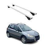 Dachträger Grundträger für Fiat Sedici 2005-2014 75kg Stahl Silber 2 tlg