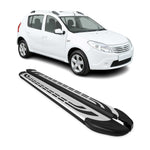 Trittbretter Seitenschweller für Dacia Sandero Stepway I 2009-2012 Schwarz Alu