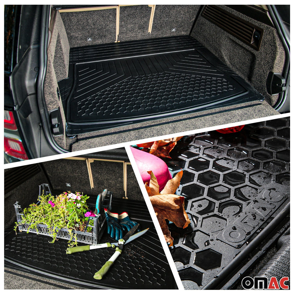 Fußmatten & Kofferraumwanne Set für Skoda Octavia Antirutsch Universal Schwarz