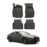OMAC Gummi Fußmatten für Audi A7 C8 Sportback 2018-2026 Premium TPE Schwarz 4x