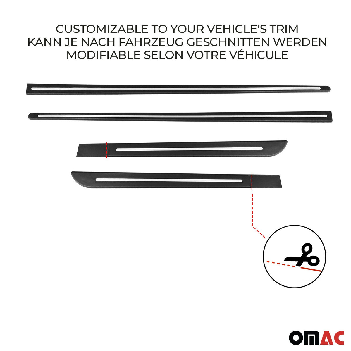 Seitentürleiste Türleisten Türschutzleisten für Mazda CX-5 ABS Chrom Schwarz 4x