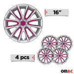 4x Radblenden Radkappen Radzierblenden für 16" Zoll Stahlfelgen Grau Lila