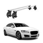Menabo Dachträger Grundtäger für Jaguar XF X260 2015-2020 50kg Stahl Silber 2x
