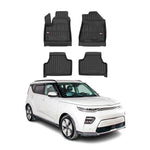 OMAC Gummi Fußmatten für Kia Soul EV 2020-2024 Premium TPE Automatten Schwarz 4x