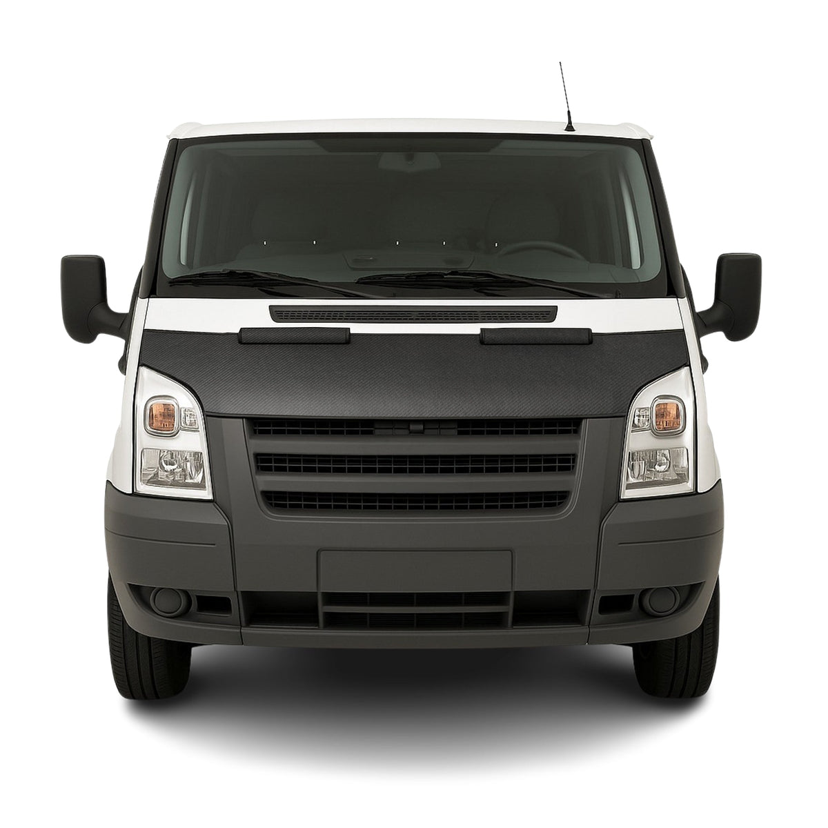 Haubenbra Steinschlagschutz für Ford Transit Pre-Facelift 2000-2006 Carbon Halb