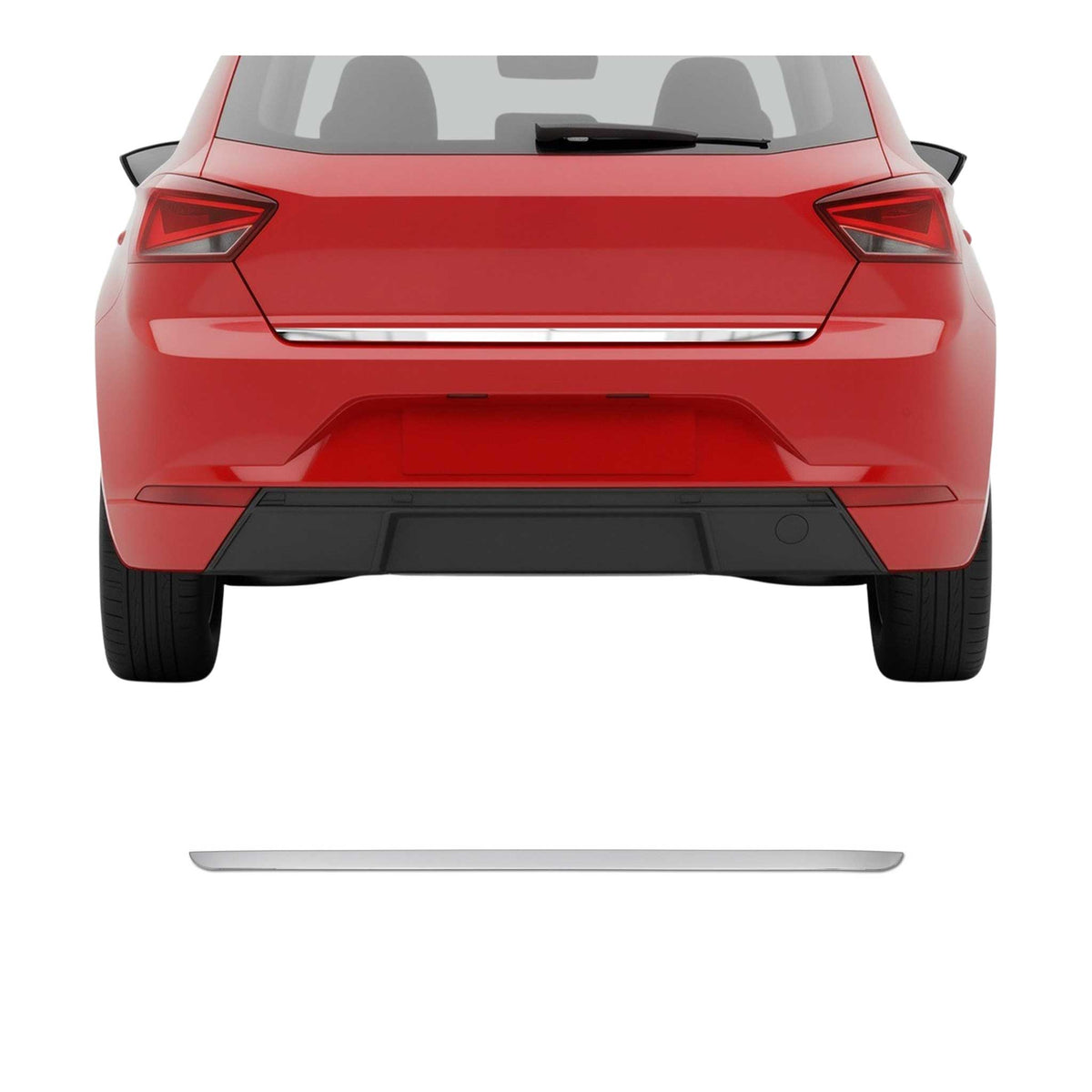 Kofferraumleiste Heckklappe Leiste für Seat Ibiza 2017-2021 Edelstahl Chrom