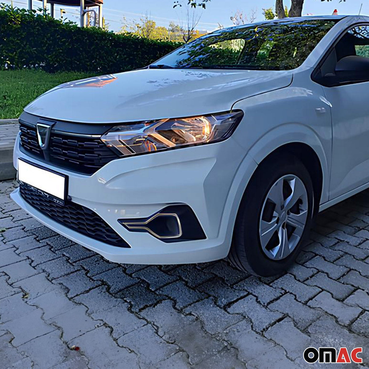 Nebelscheinwerfer Rahmen für Dacia Sandero III 2020-2027 Edelstahl Chrom 2x