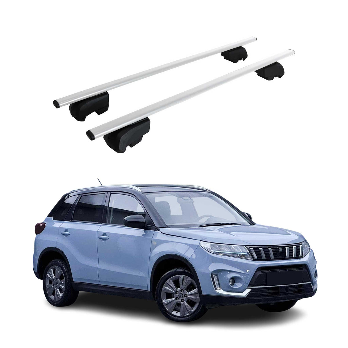 Dachträger Gepäckträger für Suzuki Vitara 2015-2023 Grundträger Silber ABE