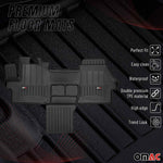 OMAC Gummi Fußmatten für Fiat Ducato 2006-2020 Premium TPE Automatten Schwarz 1x