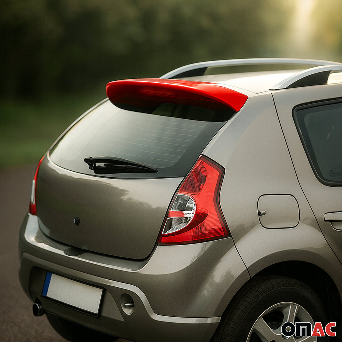 Heckspoiler Dachspoiler für Dacia Sandero II 2012-2020 Rot Lackiert ABS
