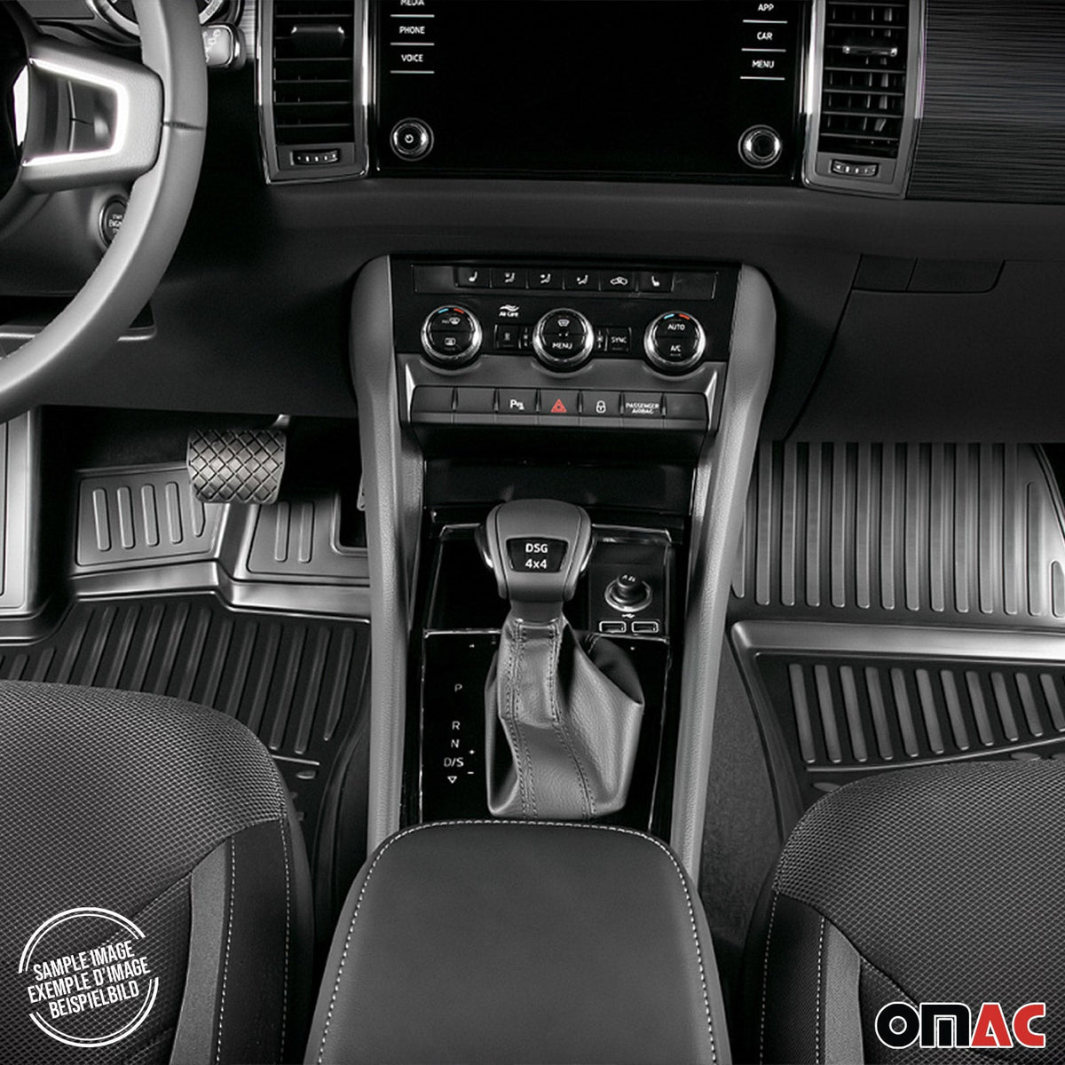OMAC Gummimatten Fußmatten für Nissan Murano 2009-2014 TPE Automatten Schwarz 4x