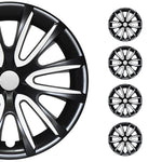 4x Radblenden Radkappen Radzierblenden für 16" Zoll Stahlfelgen Schwarz weiß